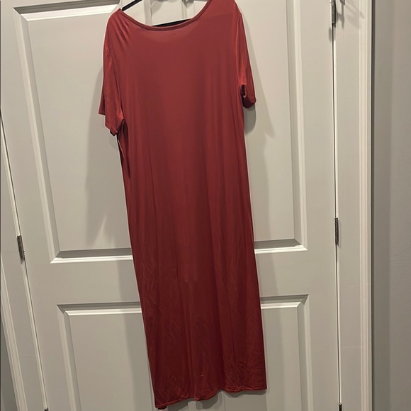 Daily Ritual Red Sheath Maxi Dress Short Sleeve size XXL - Picture 5 of 6